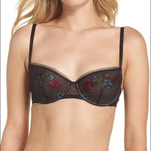 MAISON LEJABY SECRET GARDEN TULLE PUSHUP BRA